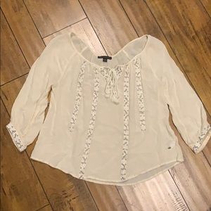 American Eagle Cream Blouse
